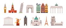 historical monuments of Europe - Illustration