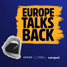 Podcast logo with heading: Europe Talks Back